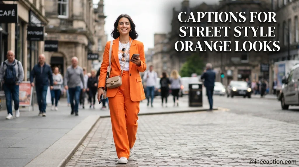 Captions for Street Style Orange Looks