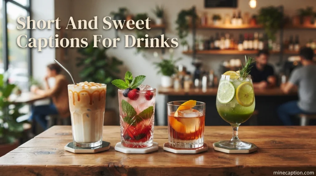 Short And Sweet Captions For Drinks