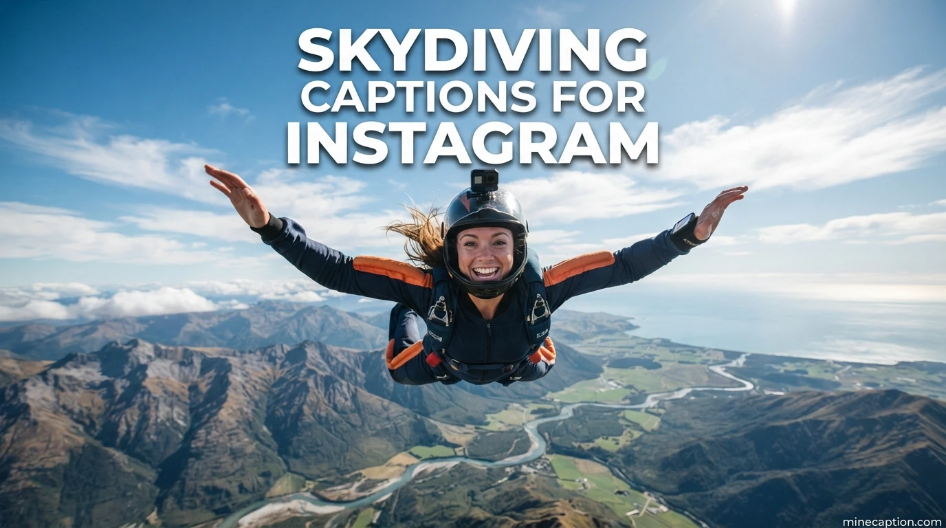 skydiving captions for instagram