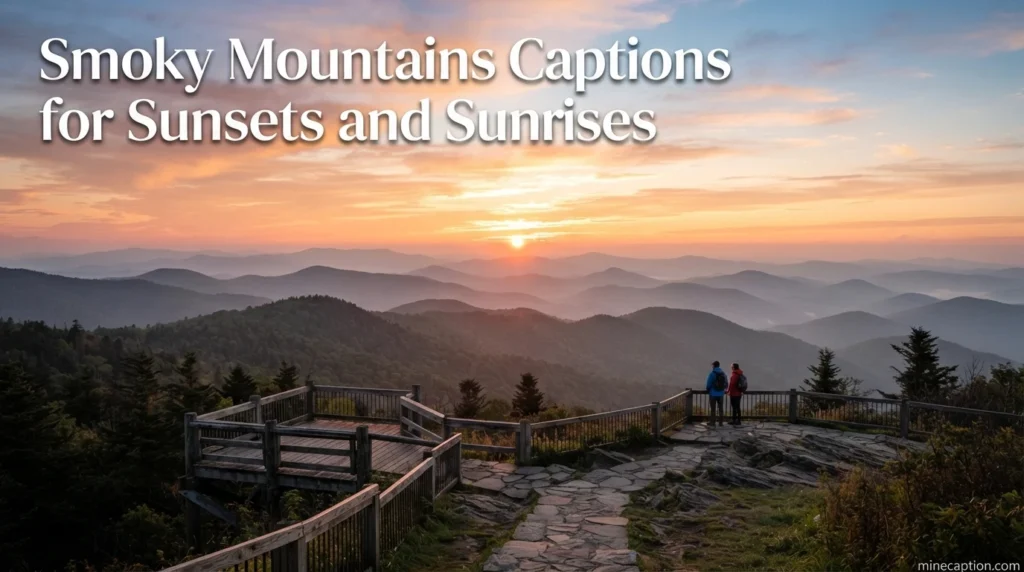 Smoky Mountains Captions for Sunsets and Sunrises