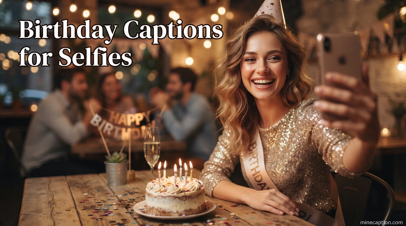 Birthday Captions for Selfies