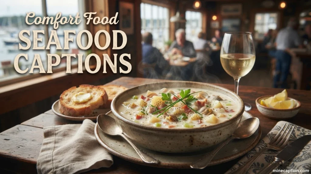 Comfort Food Seafood Captions