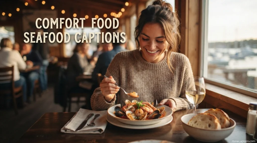 Comfort Food Seafood Captions
