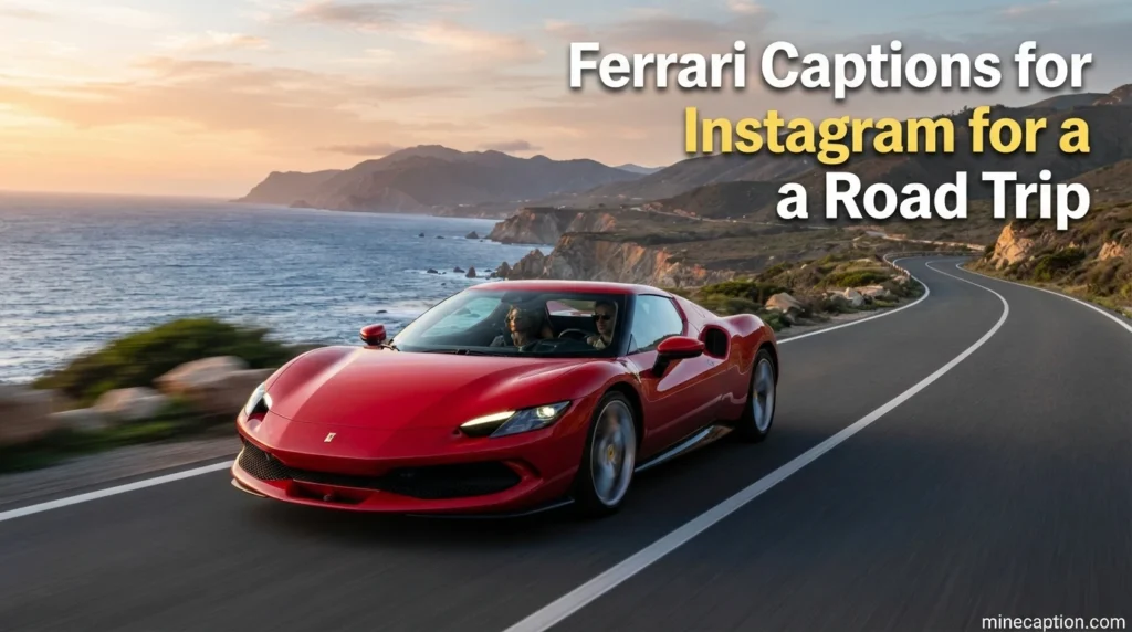Ferrari Captions for Instagram for a Road Trip