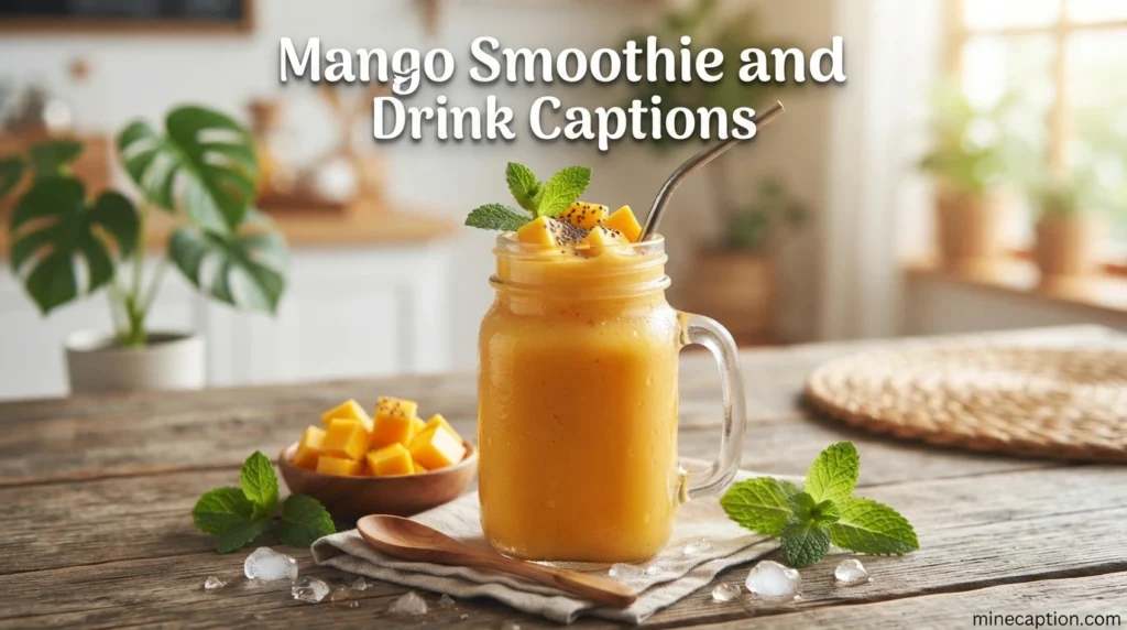 Mango Smoothie and Drink Captions