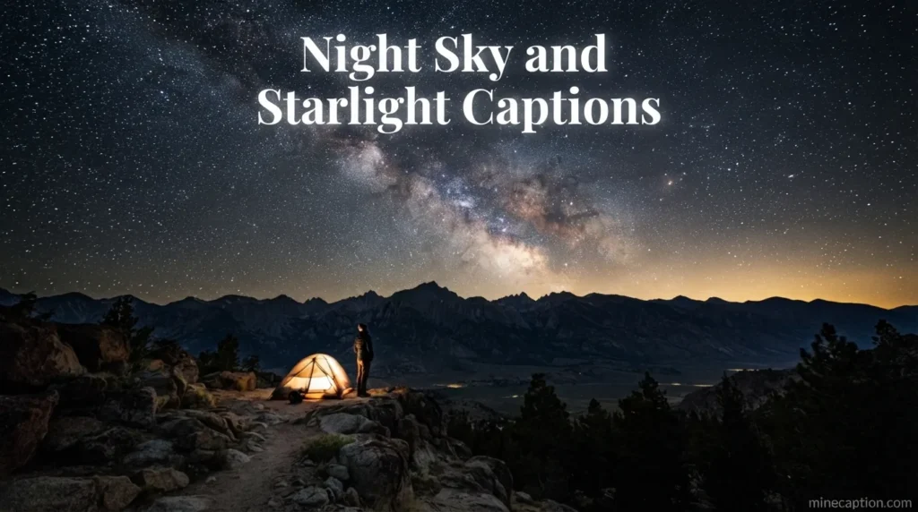 Night Sky and Starlight Captions