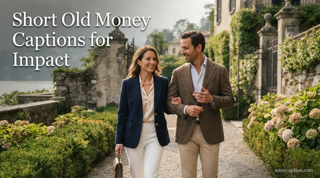 Short Old Money Captions for Impact