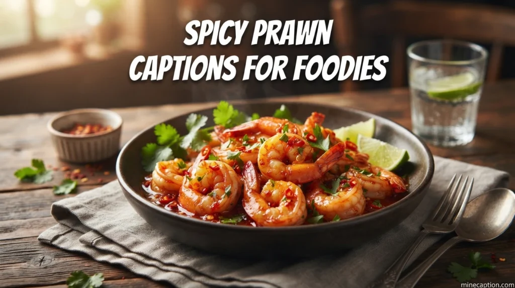Spicy Prawn Captions for Foodies