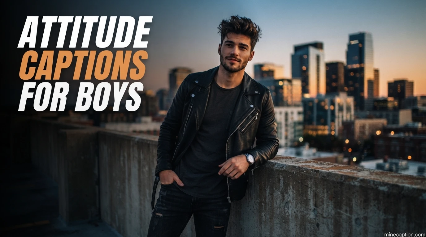 Attitude Captions for Boys