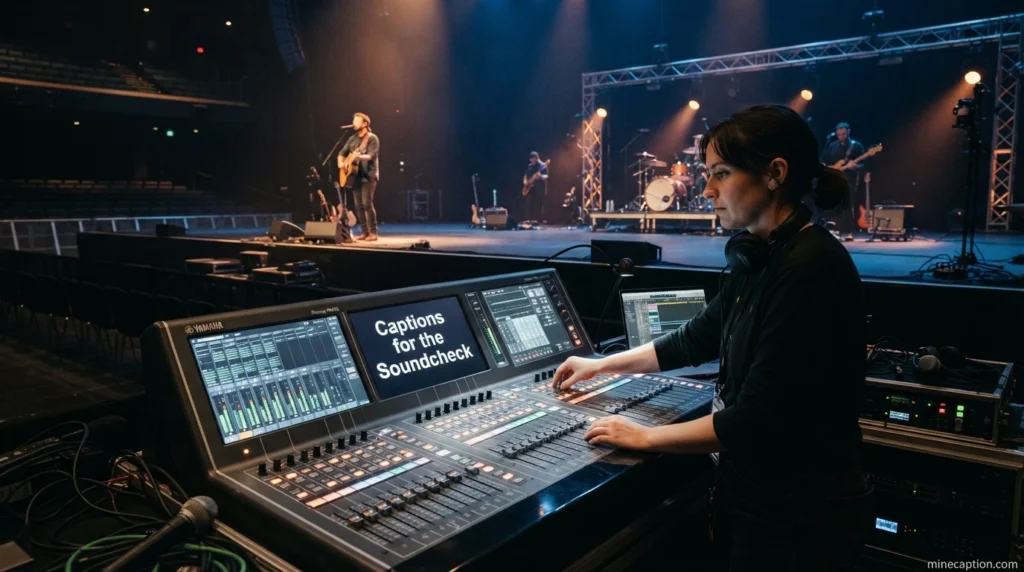 Captions for the Soundcheck