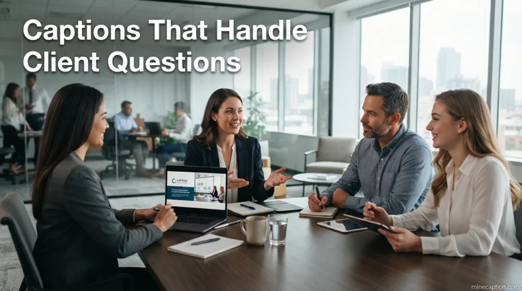 Captions That Handle Client Questions
