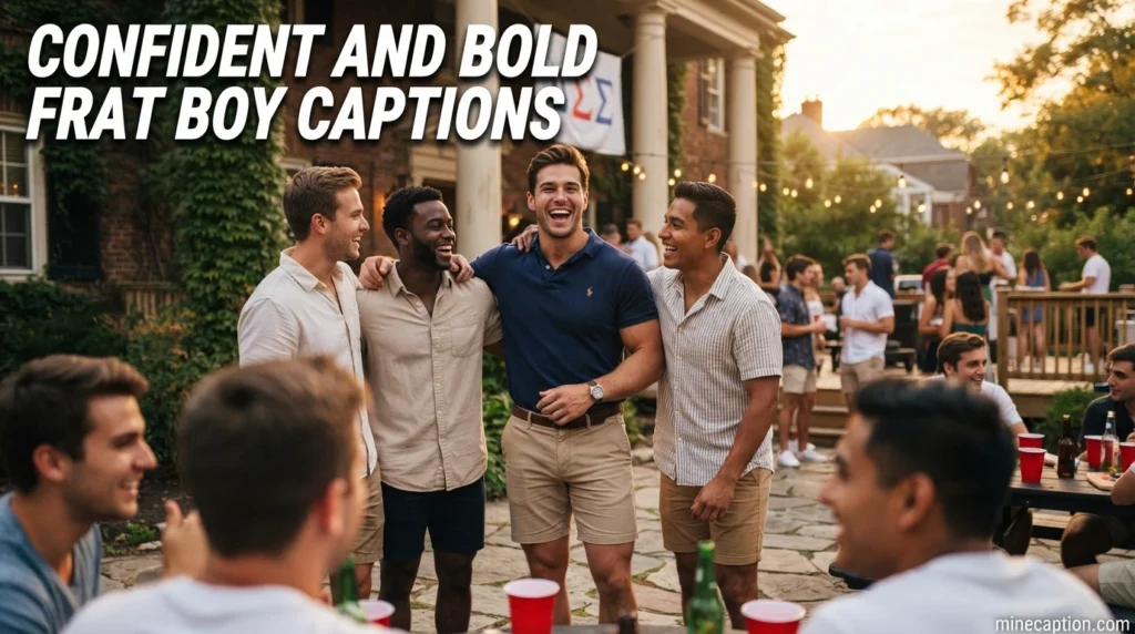 Confident and Bold Frat Boy Captions