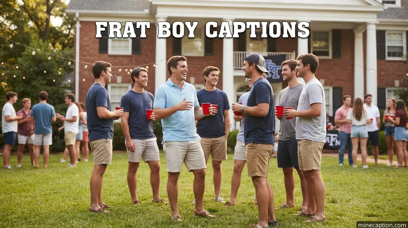 Frat Boy Captions