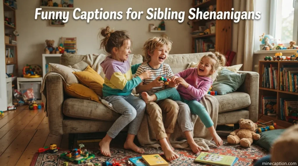 Funny Captions for Sibling Shenanigans