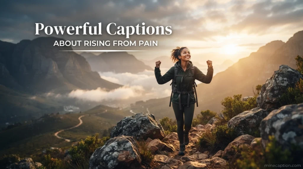 Powerful Captions About Rising from Pain