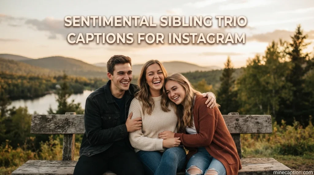 Sentimental Sibling Trio Captions for Instagram