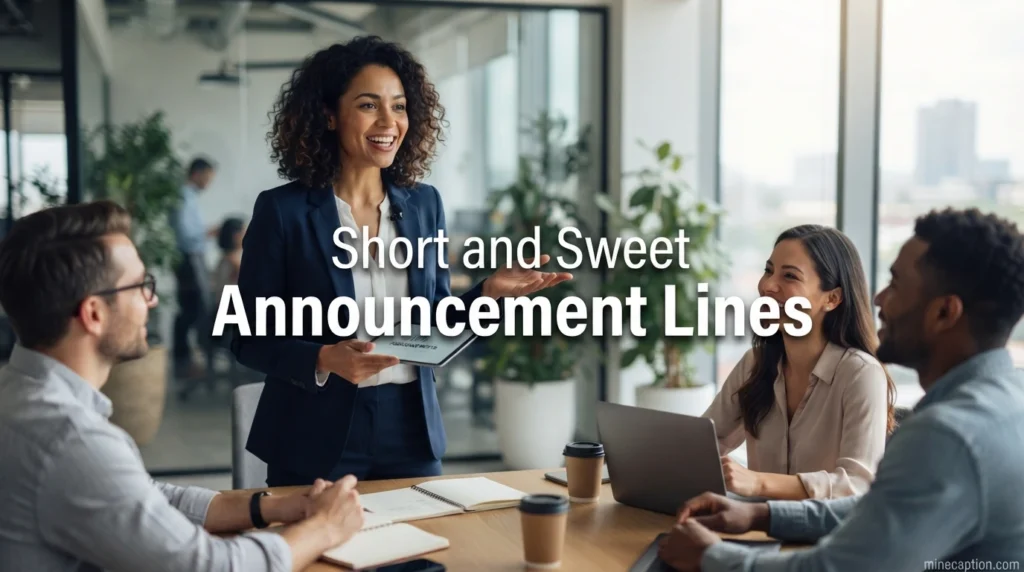 Short and Sweet Announcement Lines