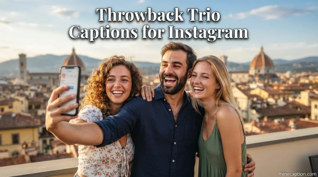 Throwback Trio Captions for Instagram