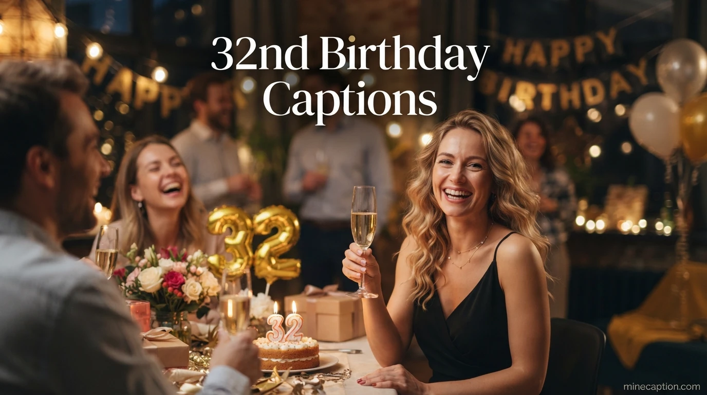 32nd Birthday Captions