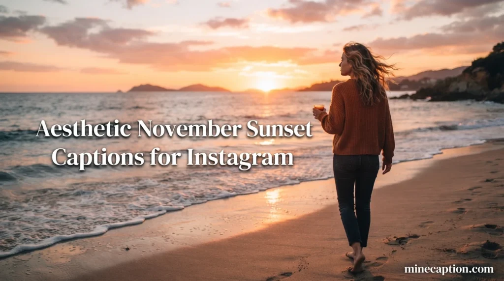 Aesthetic November Sunset Captions for Instagram