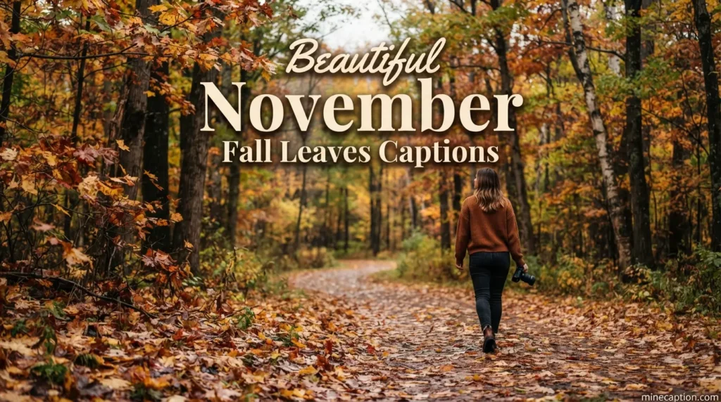 Beautiful November Fall Leaves Captions