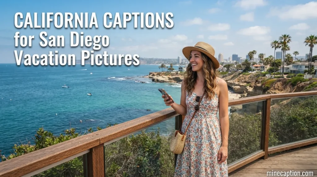 California Captions for San Diego Vacation Pictures