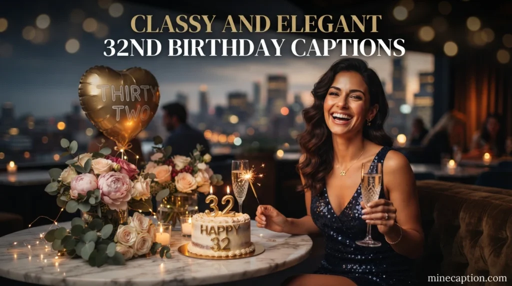 Classy and Elegant 32nd Birthday Captions
