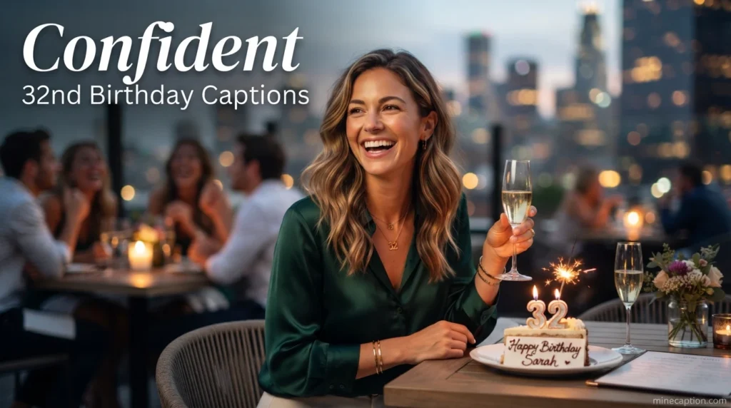 Confident 32nd Birthday Captions