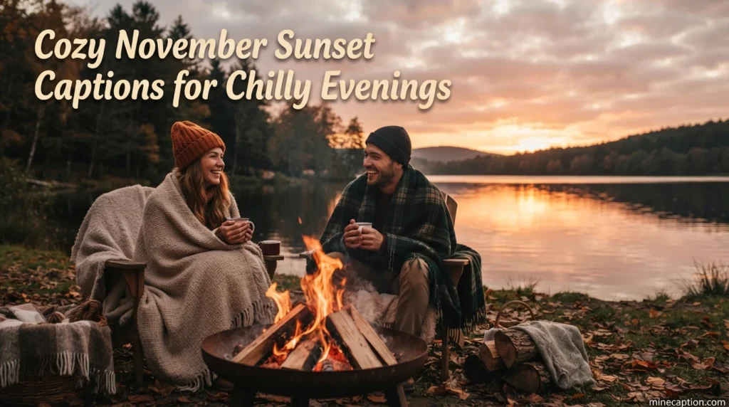 Cozy November Sunset Captions for Chilly Evenings