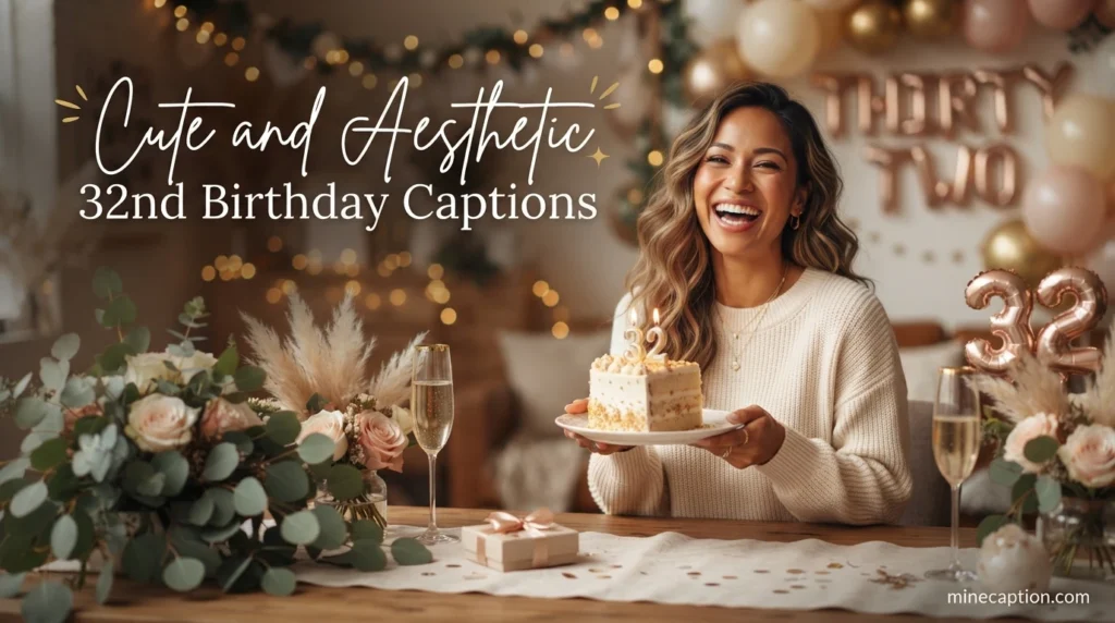 Cute and Aesthetic 32nd Birthday Captions