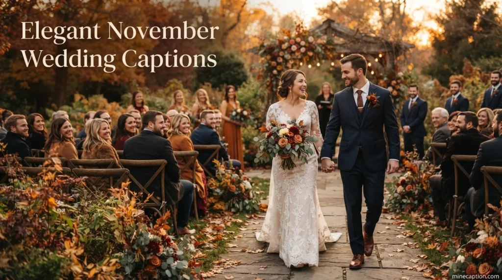 Elegant November Wedding Captions