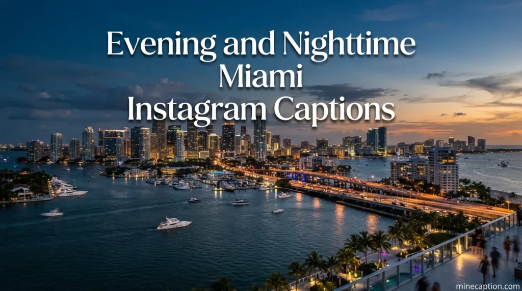 Evening and Nighttime Miami Instagram Captions