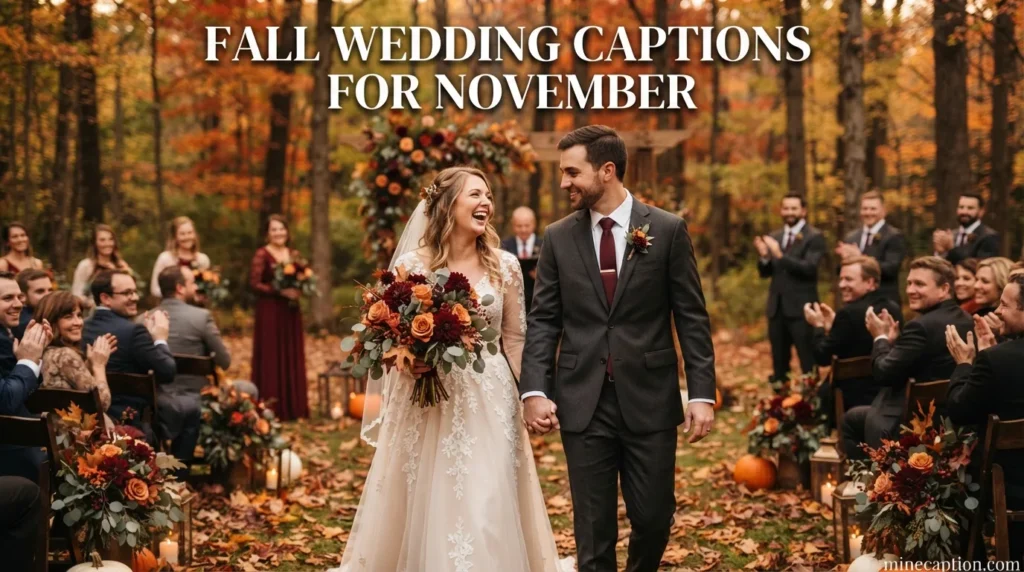 Fall Wedding Captions for November