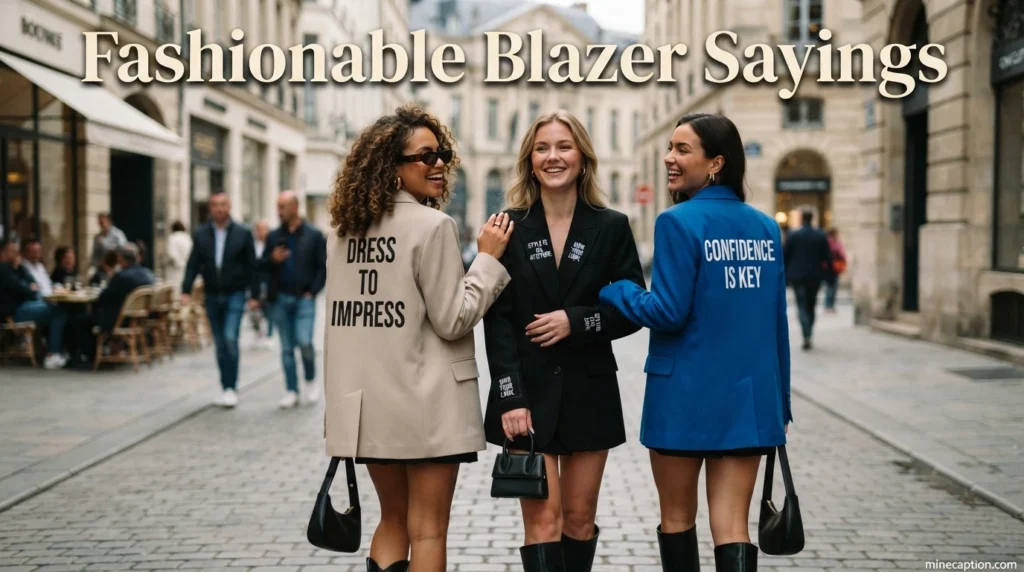 Fashionable Blazer Sayings