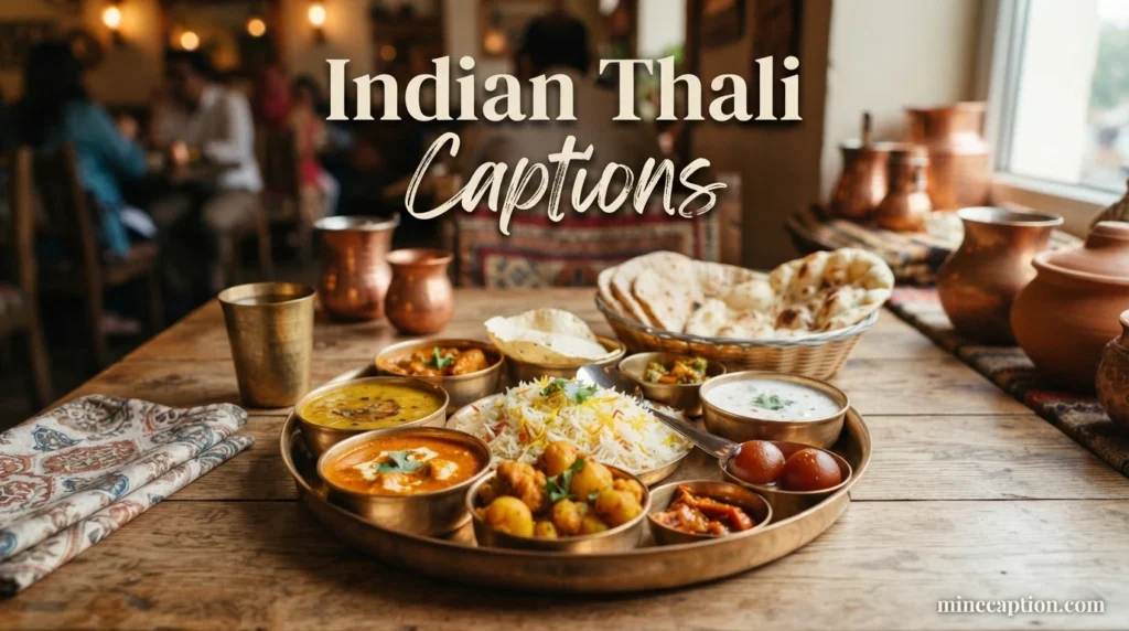 Indian Thali Captions
