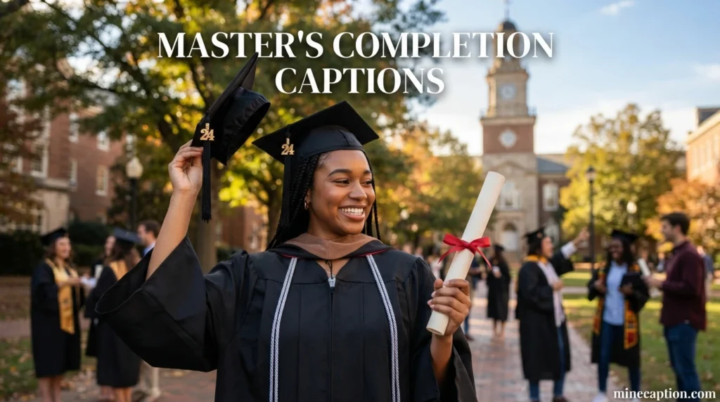 Master's Completion Captions