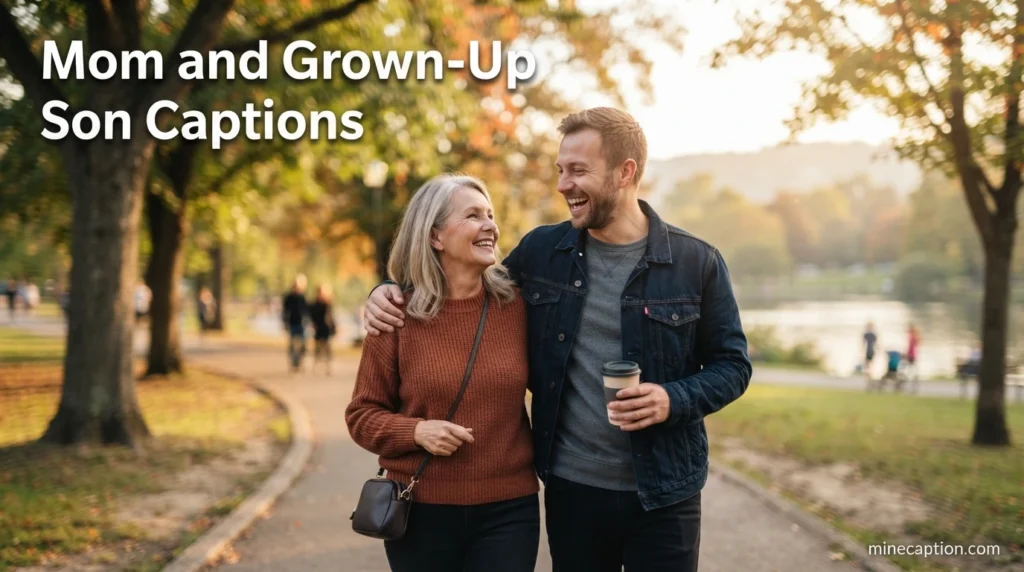 Mom and Grown-Up Son Captions
