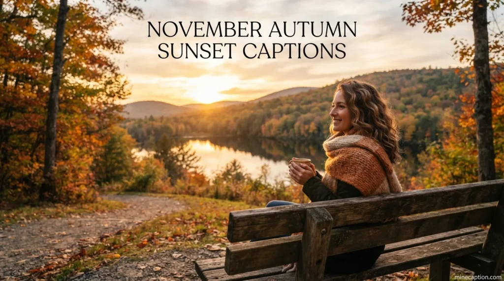 November Autumn Sunset Captions