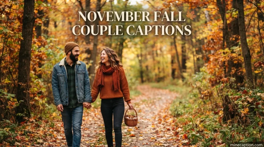 November Fall Couple Captions
