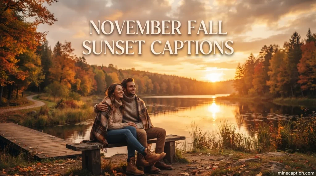 November Fall Sunset Captions