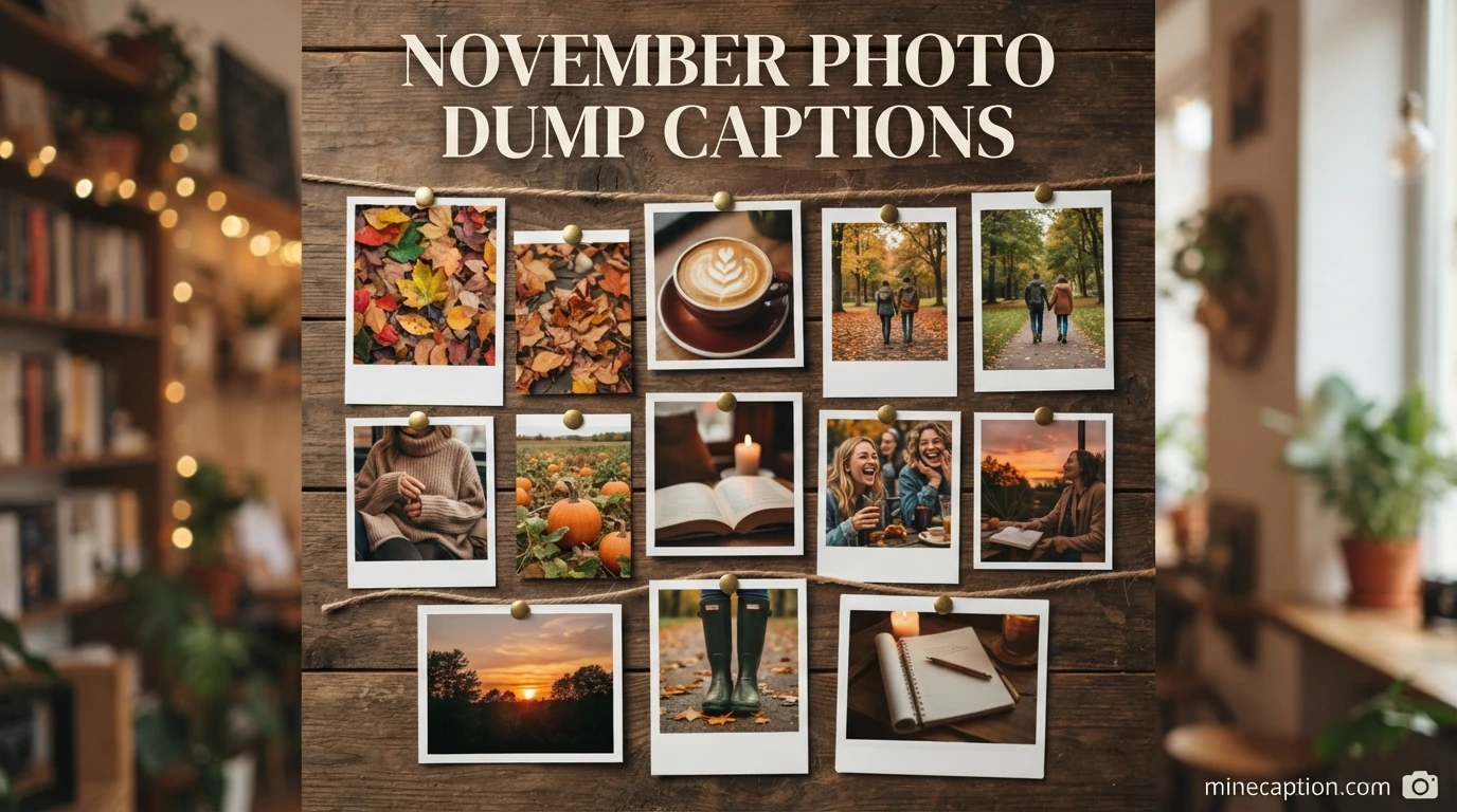 November Photo Dump Captions