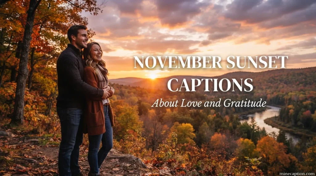 November Sunset Captions About Love and Gratitude