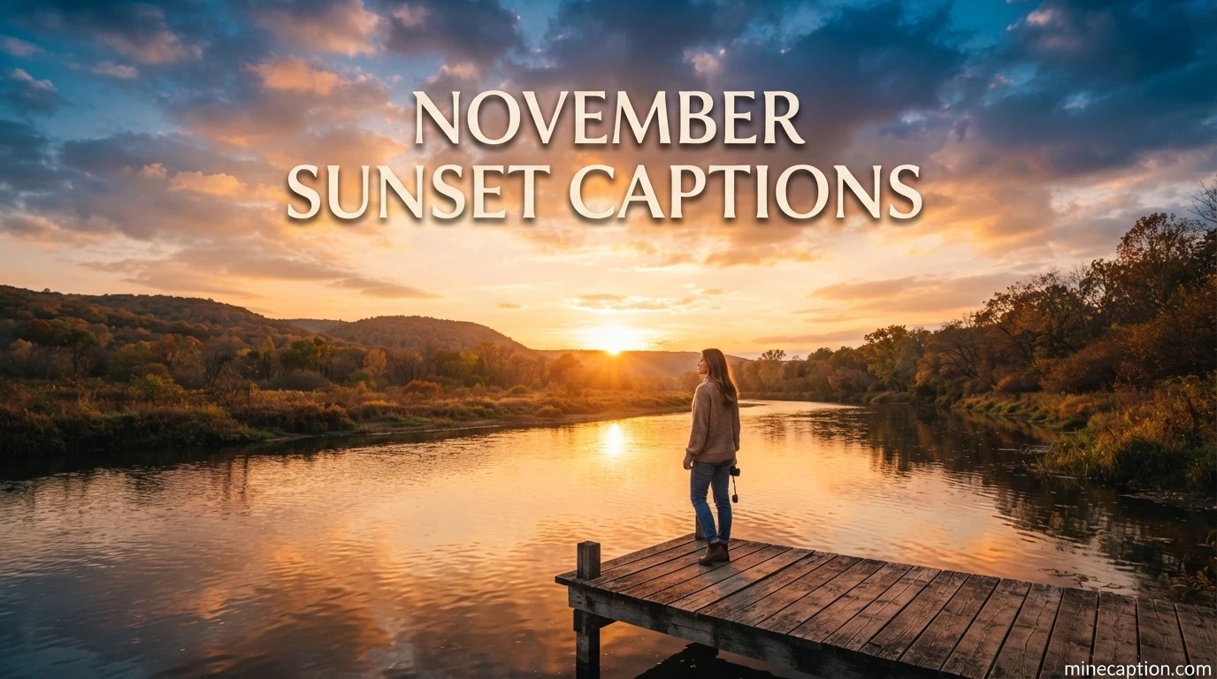 November Sunset Captions