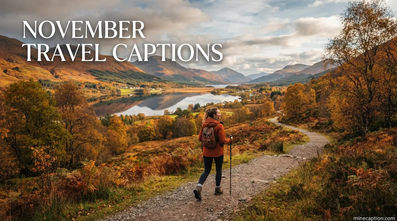 November Travel Captions
