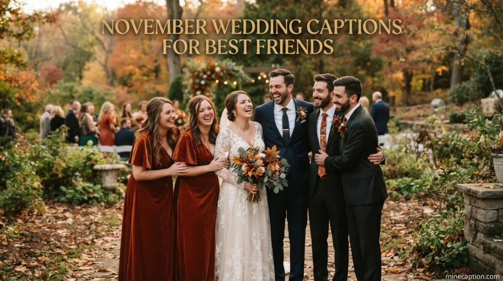 November Wedding Captions for Best Friends