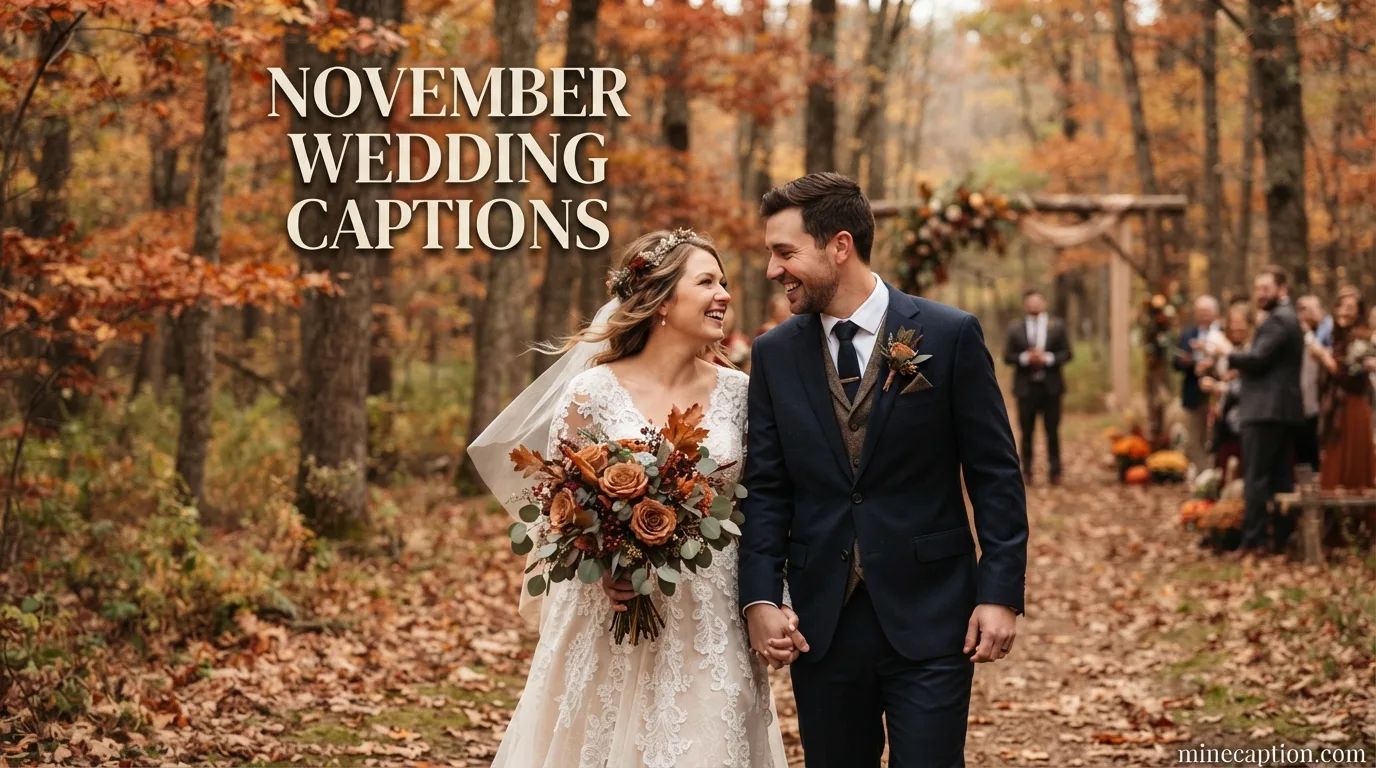 November Wedding Captions