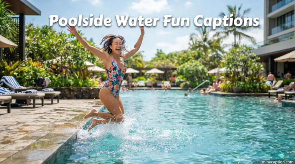 Poolside Water Fun Captions