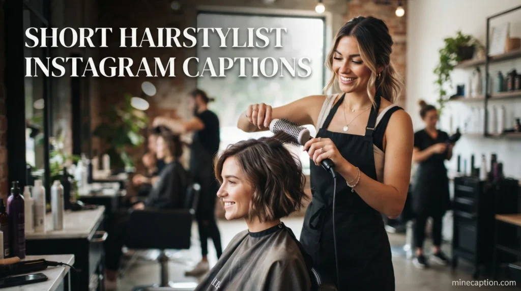 Short Hairstylist Instagram Captions