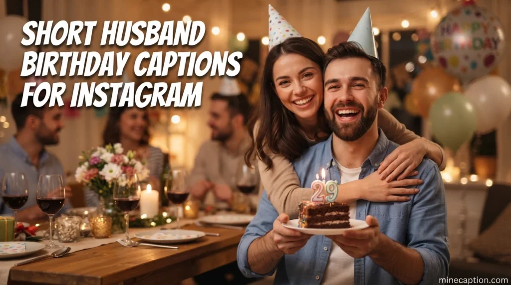 Short Husband Birthday Captions for Instagram