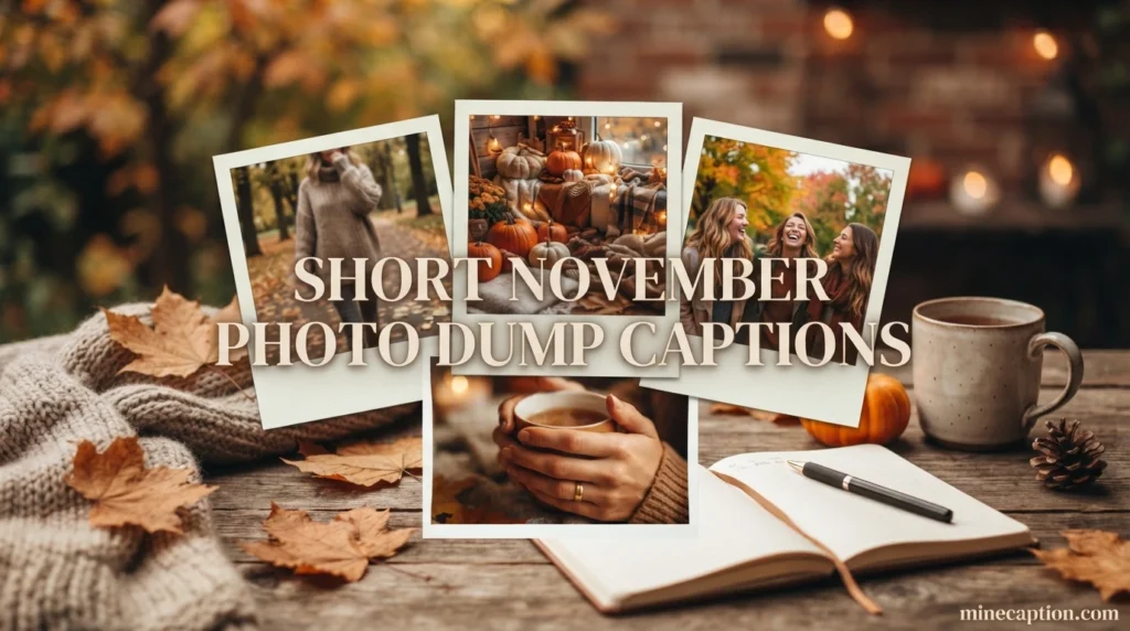Short November Photo Dump Captions